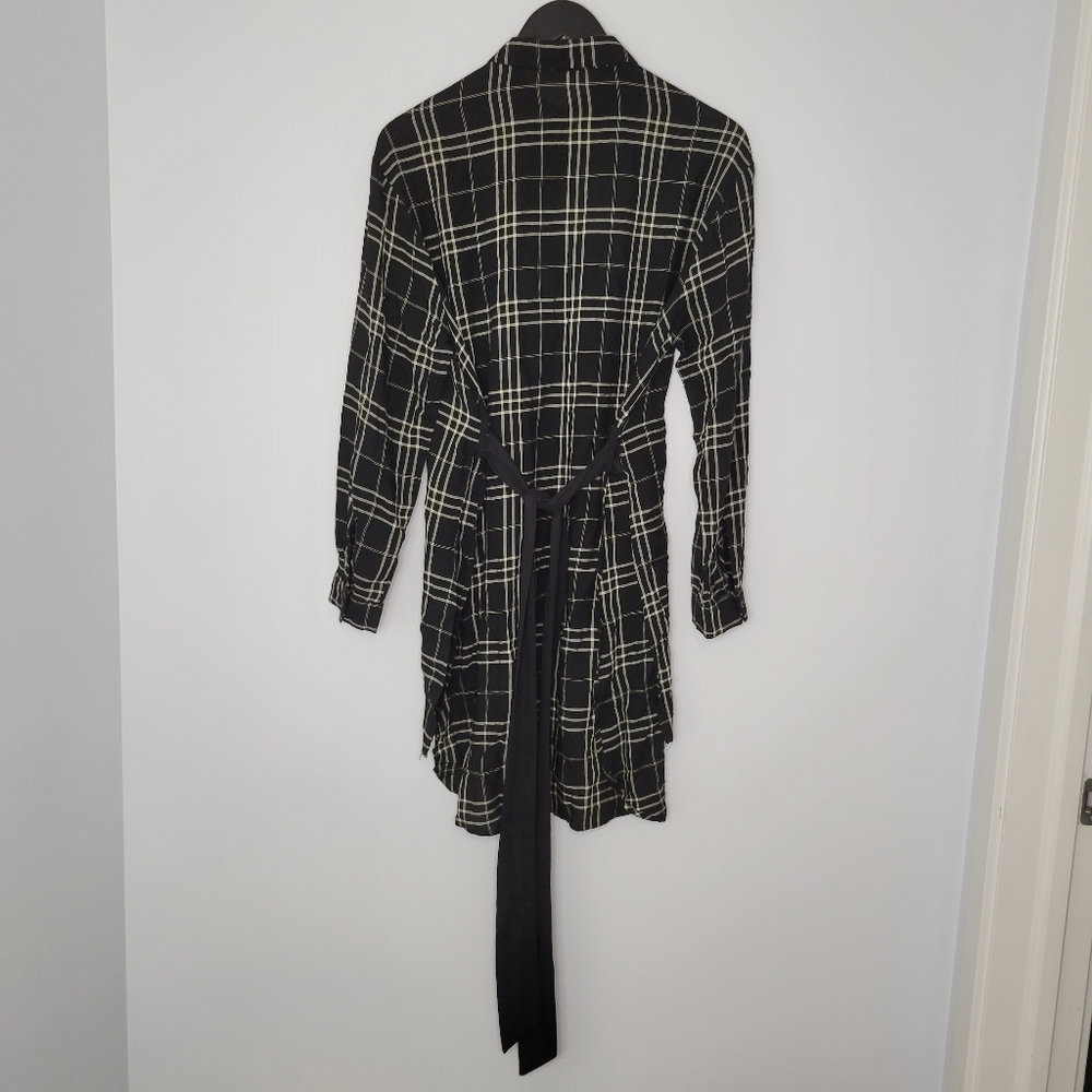 Zara trafaluc women's plaid long sleeve tunic top - Picture 2 of 16
